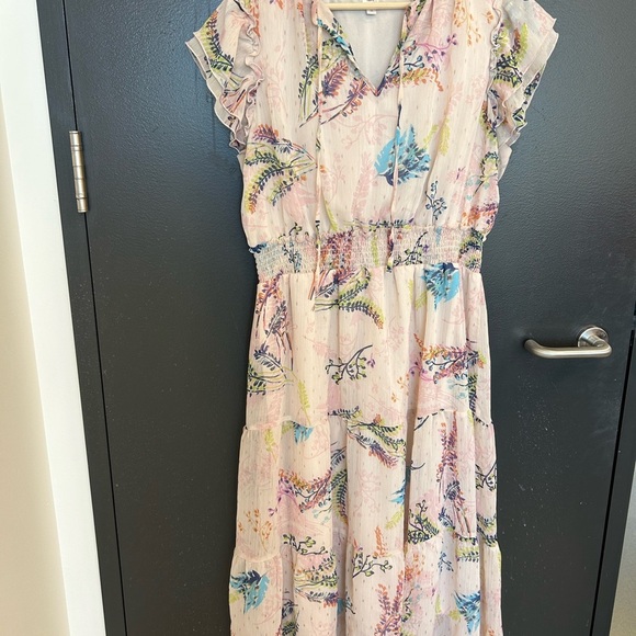 Autres Filles 1X midi Floral Print Women's Dress EUC - Picture 2 of 16